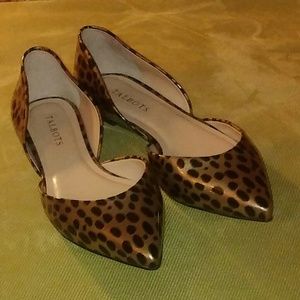 Talbots Animal Print Pointed Toe Flats 7.5
